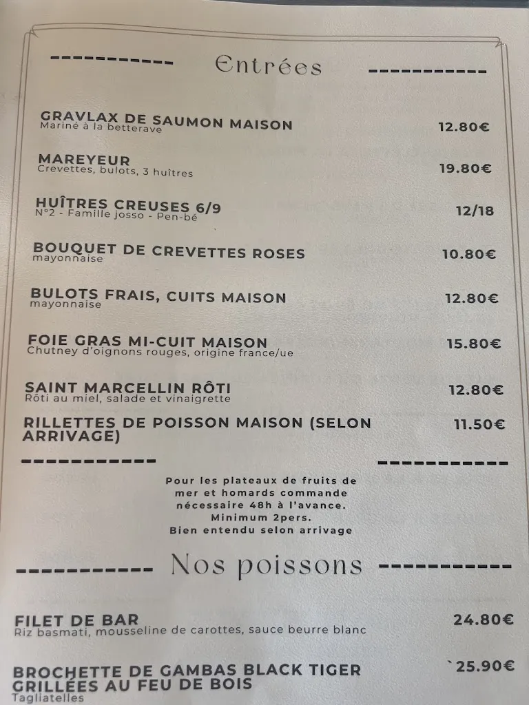 Menü_Auberge du Gros Bill_Pénestin_Bild_2