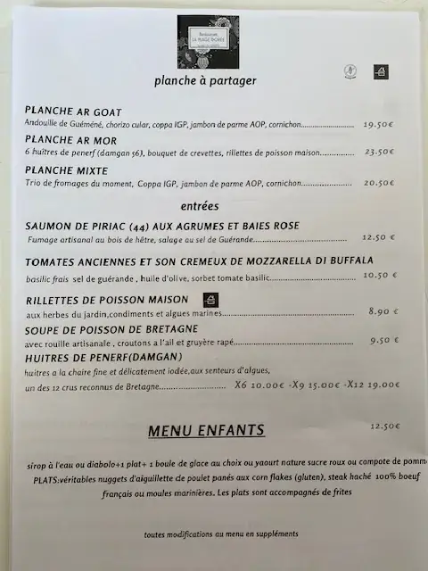 Menu_la plage dorée_Pénestin_immagine_2