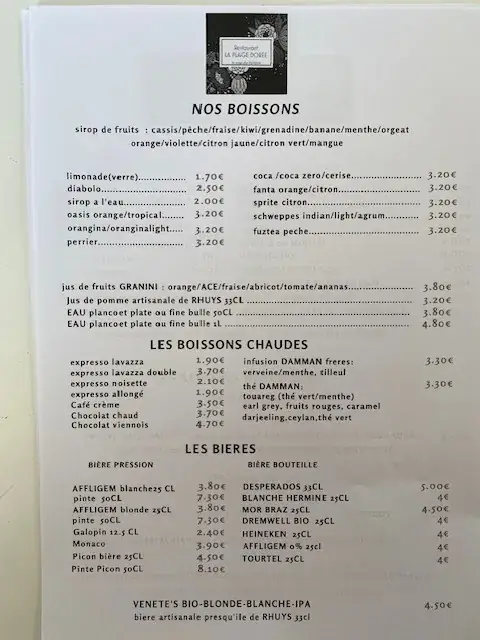Menu_la plage dorée_Pénestin_immagine_3
