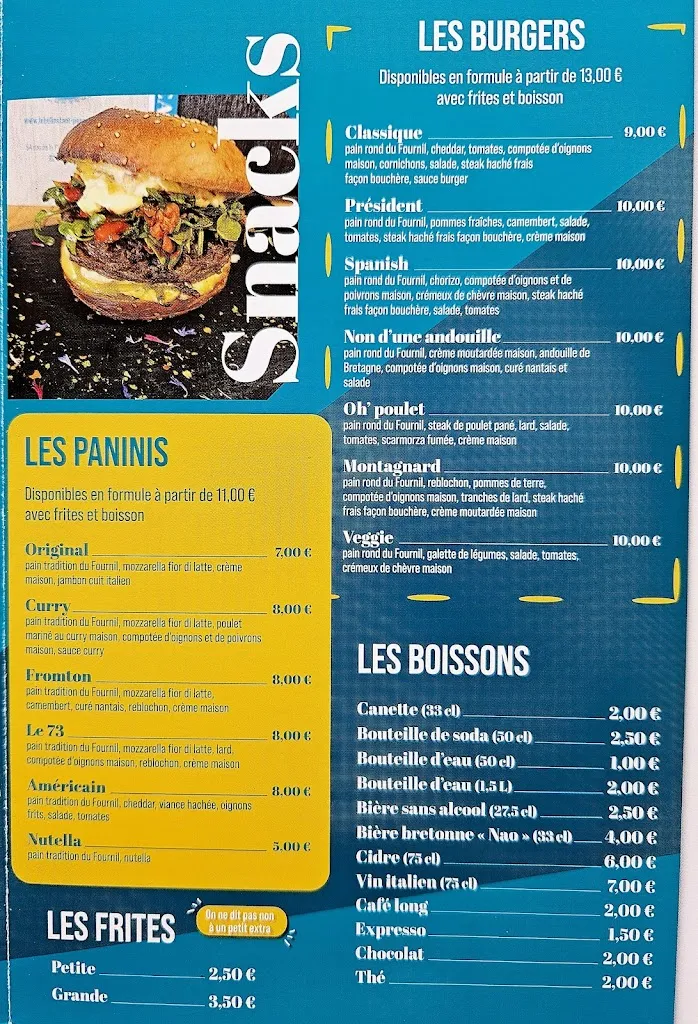 Menu_Le Bel Instant - Pizza 🍕, Snack 🍔🍟 , Glace🍦._Pénestin_image_1