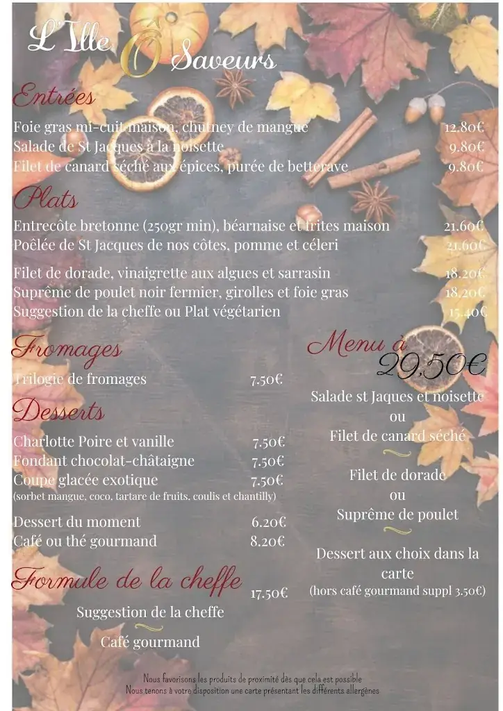 Menu_L'ille Ô Saveurs_Saint-Domineuc_immagine_2
