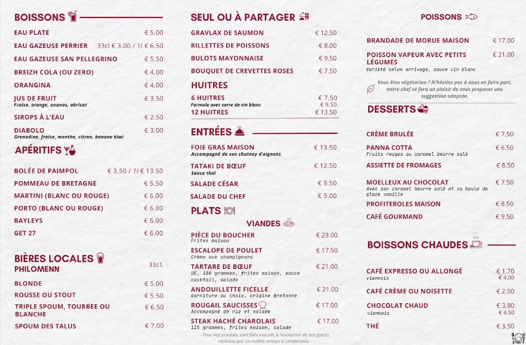 Menu_Restaurant traditionnel Chez Max_Pleubian_image_1