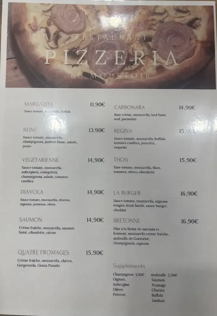 Menu_Restaurant pizzeria Le Moustoir_Plescop_image_2