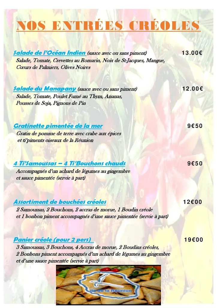 Menu_Restaurant créole Le Manapany_Pleumeur-Gautier_image_4