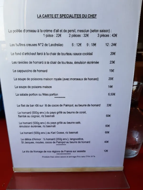 Menu_Restaurant Le Macareux_Pleumeur-Bodou_immagine_1