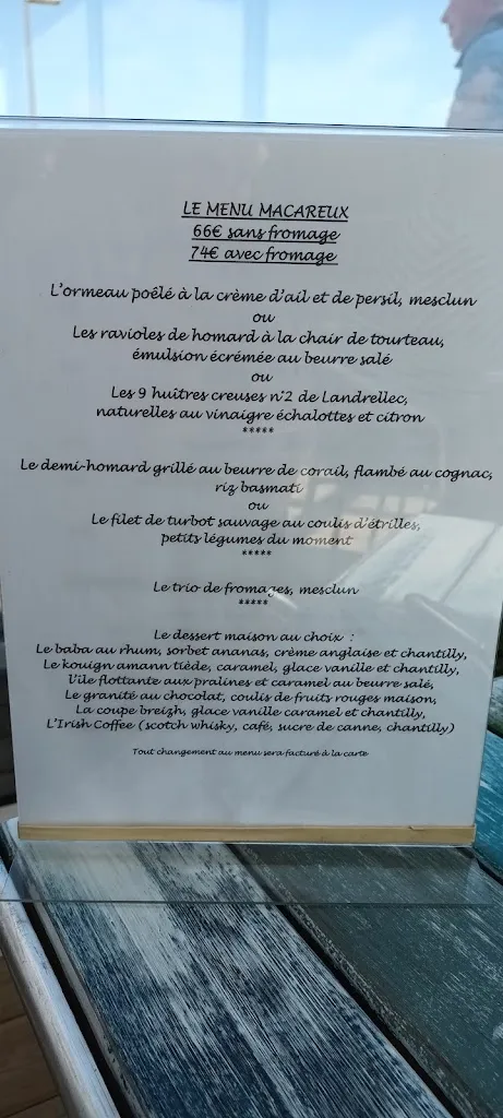 Menu_Restaurant Le Macareux_Pleumeur-Bodou_immagine_3