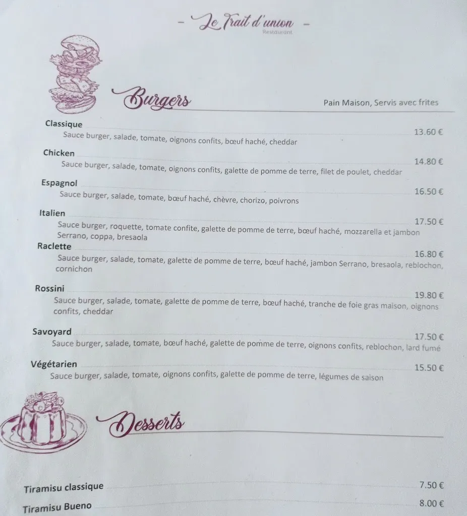 Menu_Restaurant Le trait d'union_Ploërmel_image_2