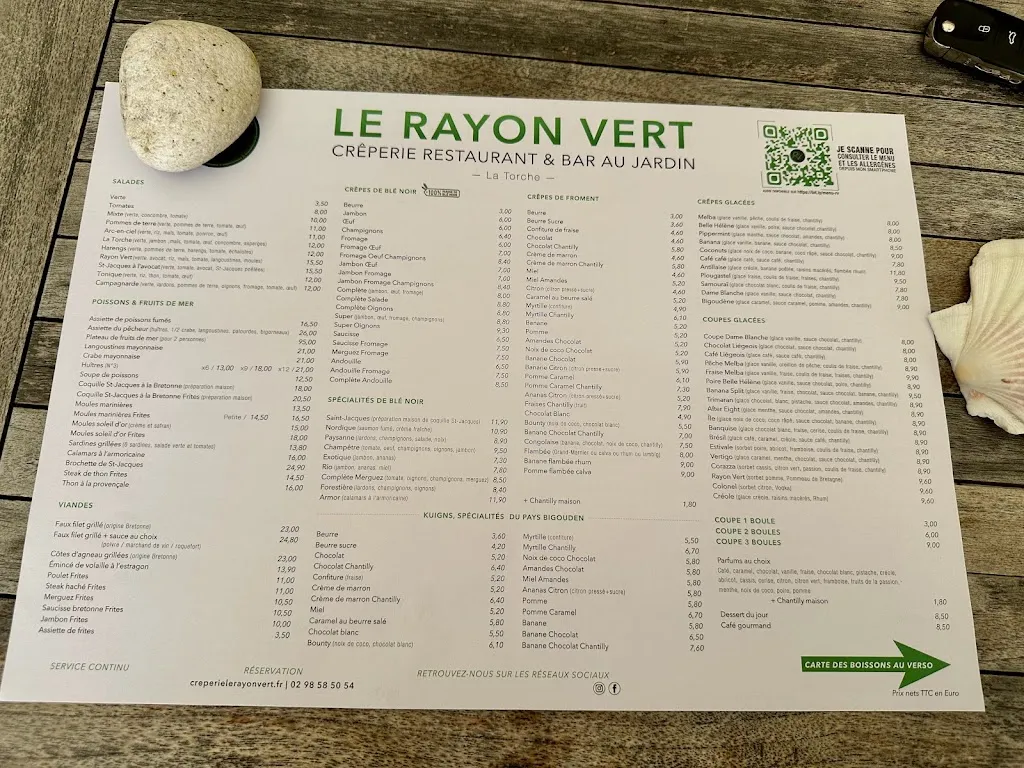 Menu_Crêperie Le Rayon Vert_Plomeur_immagine_1