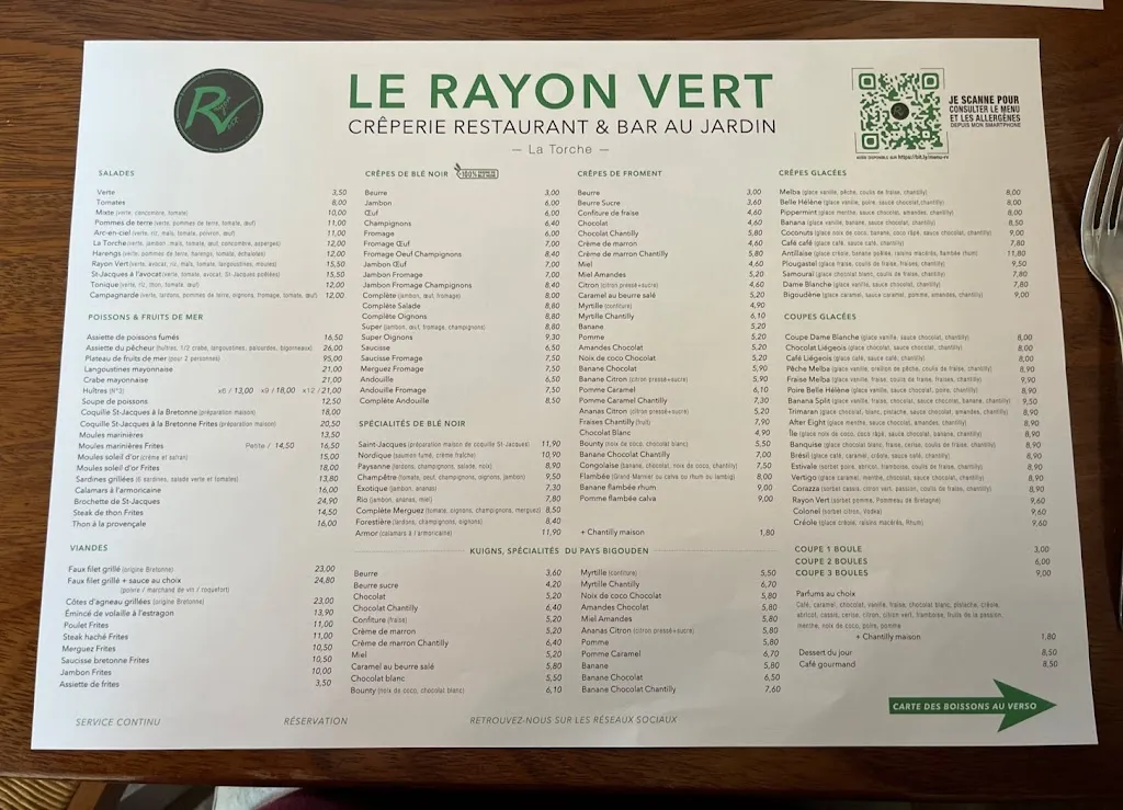 Menu_Crêperie Le Rayon Vert_Plomeur_immagine_2