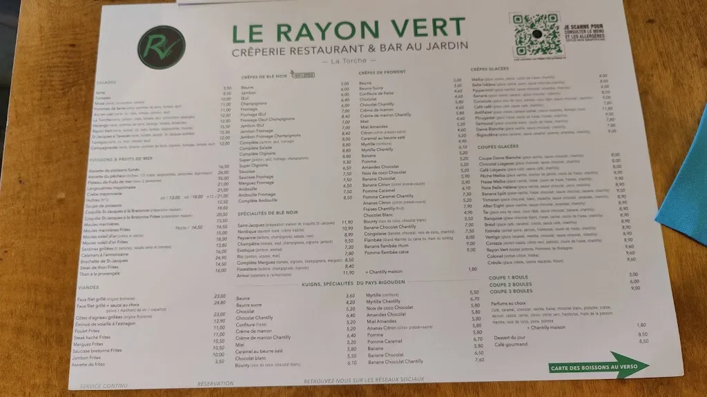 Menu_Crêperie Le Rayon Vert_Plomeur_immagine_4