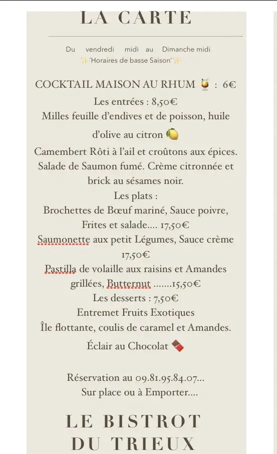 Menu_Bistrot Du Trieux_Pontrieux_image_1