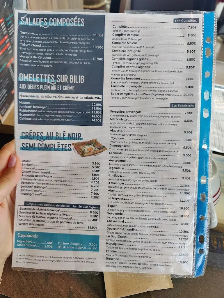 Menü_Crêperie Le Château d'Eau_Ploudalmézeau_Bild_1