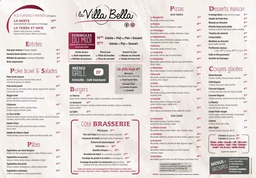 Menu_La Villa Bella_Ploufragan_image_1