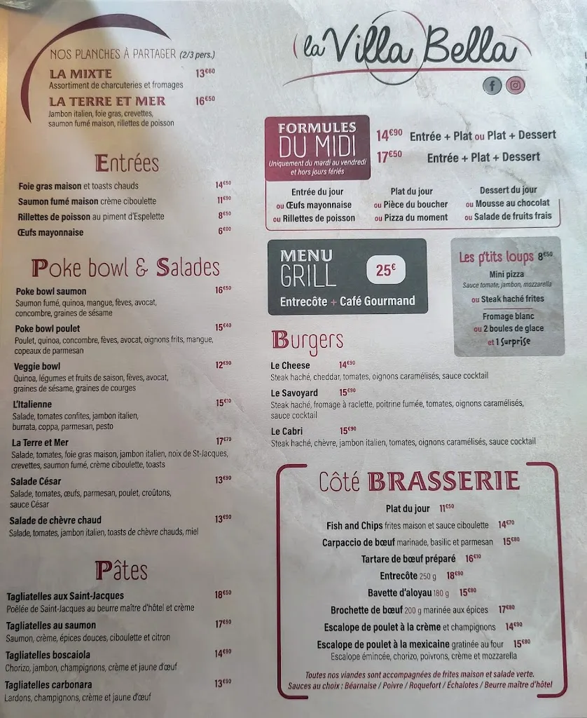 Menu_La Villa Bella_Ploufragan_image_3
