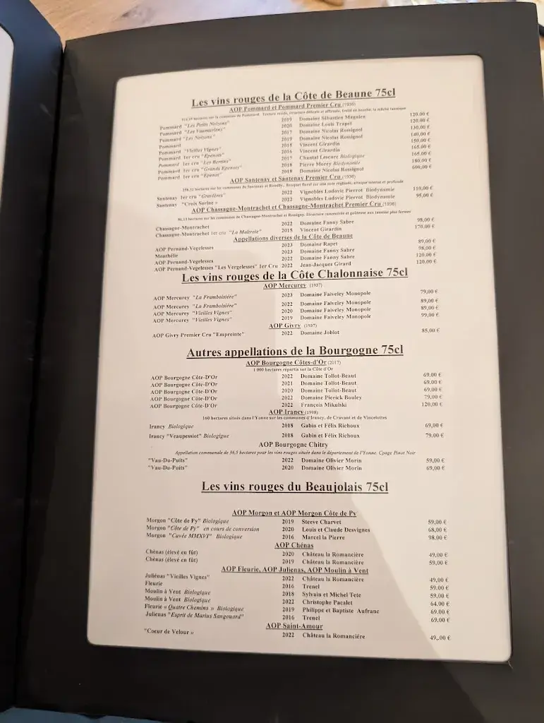 Menu_Restaurant de la Pointe Saint Mathieu_Plougonvelin_image_1