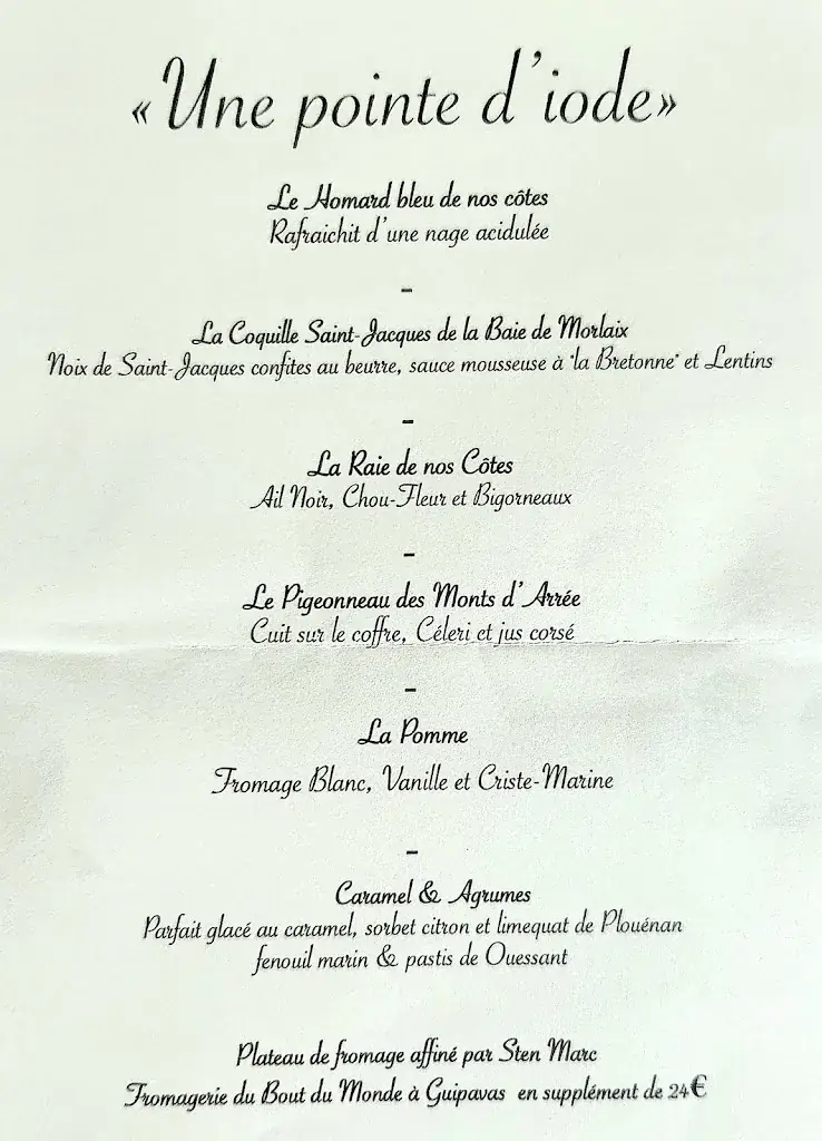 Menu_Restaurant de la Pointe Saint Mathieu_Plougonvelin_image_4