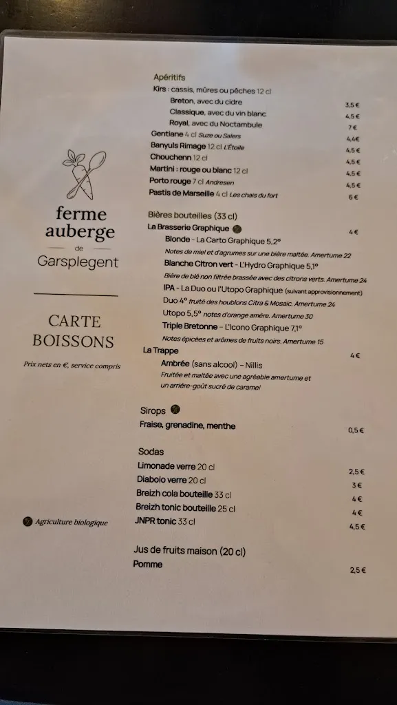 Menu_Ferme auberge de Garsplegent_Plounéour-Ménez_image_3