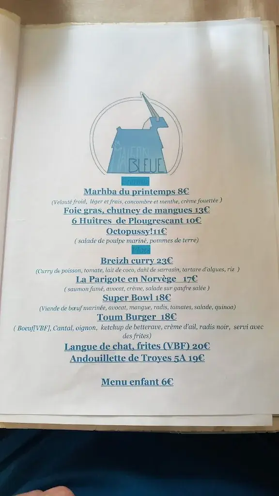 Menu_La maison bleue_Plougrescant_image_1