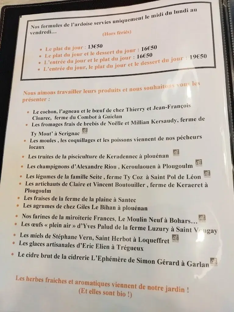 Menu_Dans la Grand Rue Restaurant_Saint-Pol-de-Léon_image_3