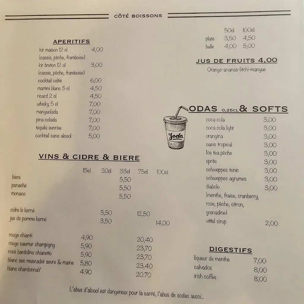 Menu_Restaurant LE KRYSTANN Saint Pol de Léon_Saint-Pol-de-Léon_image_1