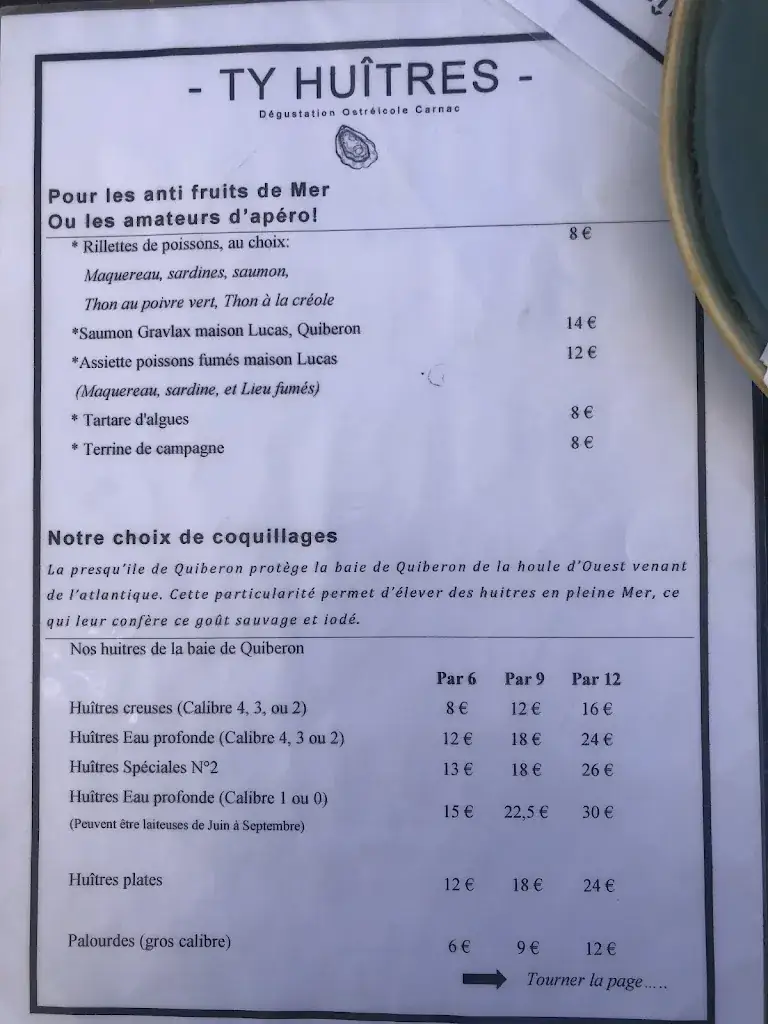Menu_Ty Huitres - degustation_Carnac_image_1