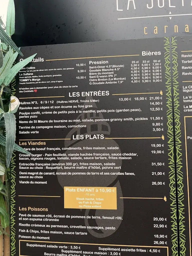 Menu_La Sultana_Carnac_image_2