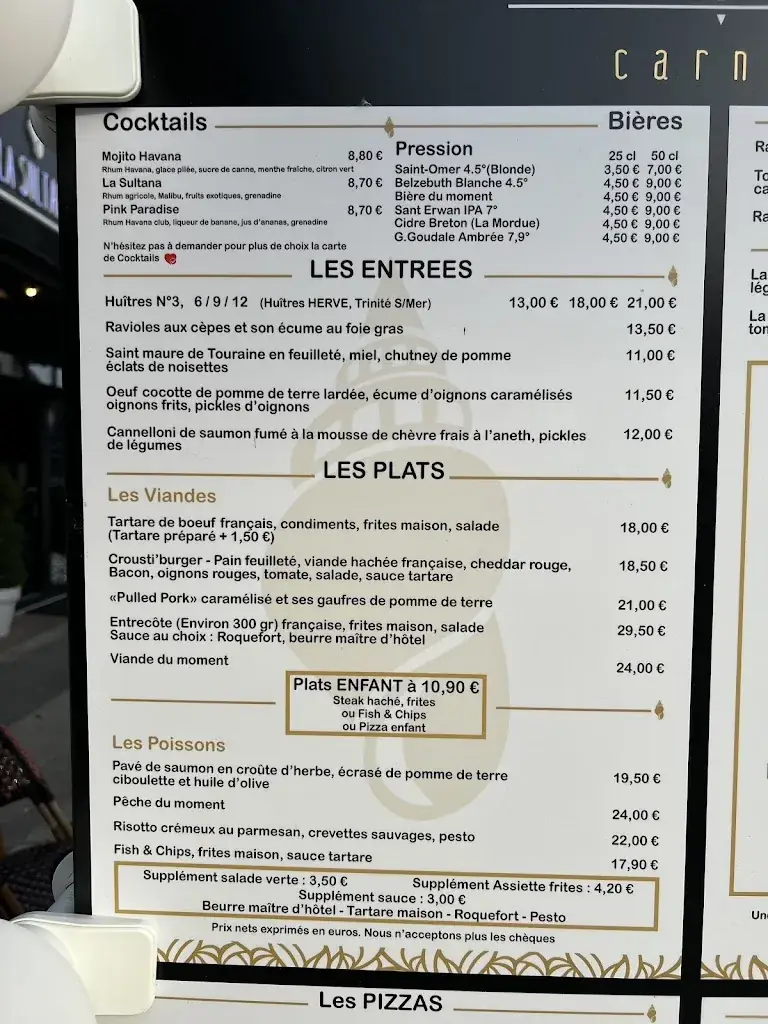Menu_La Sultana_Carnac_image_4