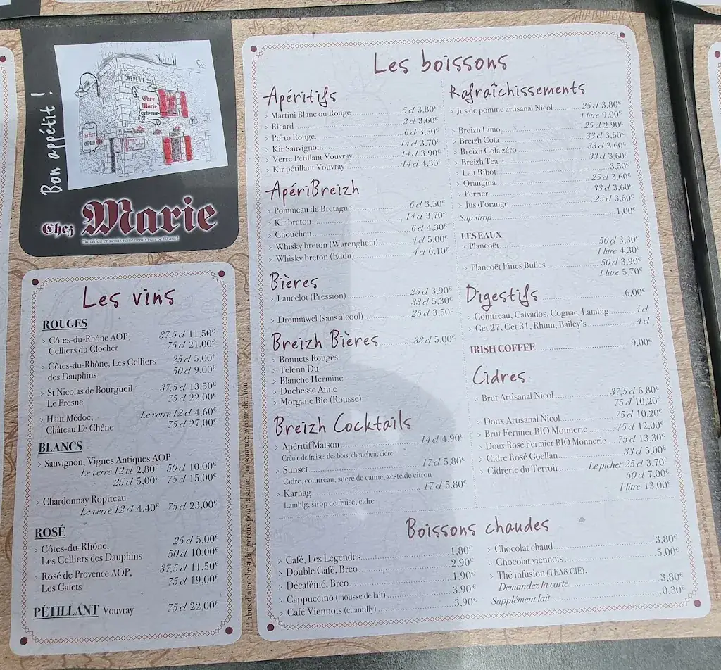 Menu_Chez Marie_Carnac_image_2