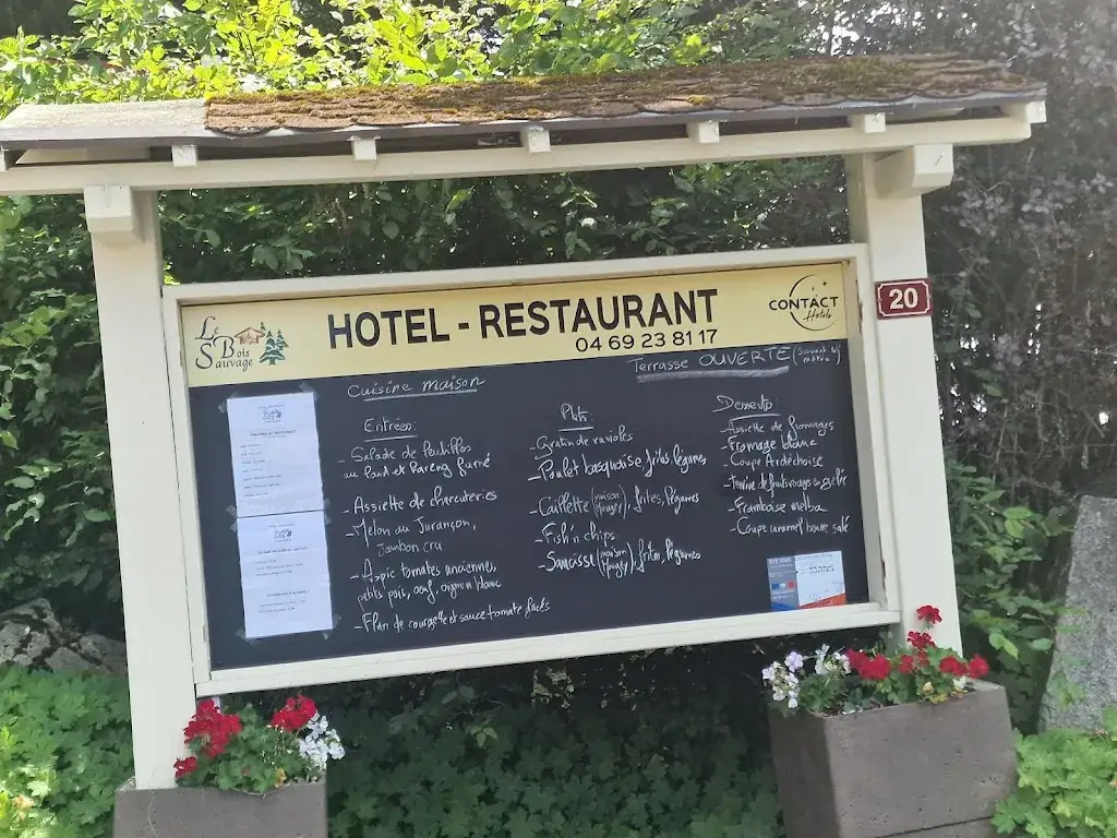 Menu_Contact Hôtel Restaurant Le Bois Sauvage_Saint-Agrève_image_1