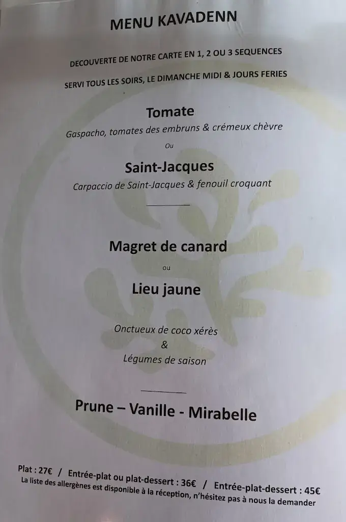 Menu_Restaurant le Castel’ach_Plouguerneau_imagen_1