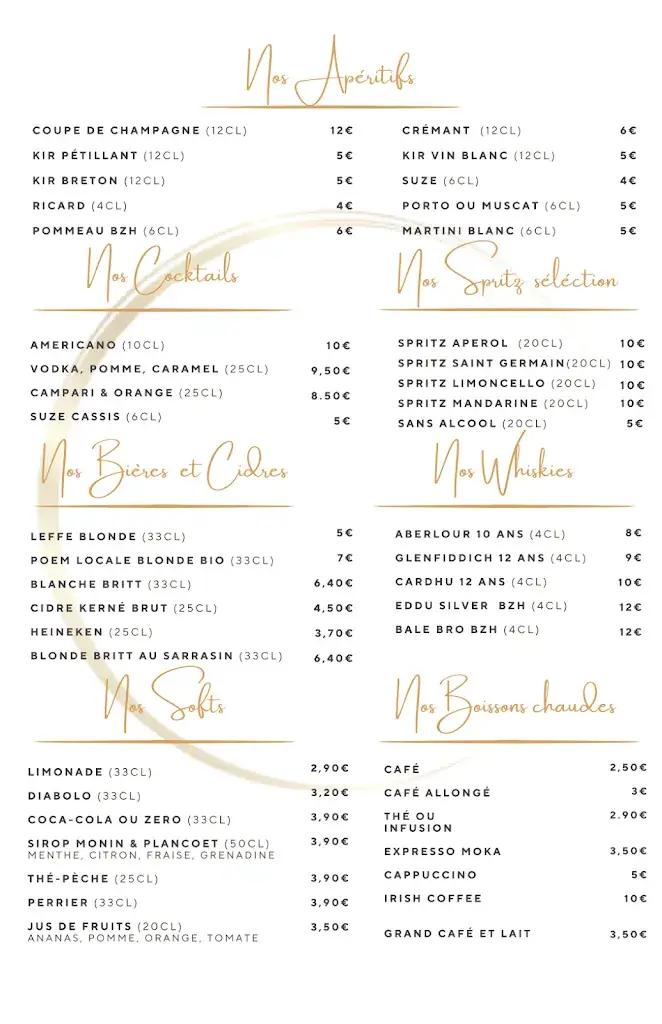 Menu_Restaurant Carré St Michel_Plouguerneau_image_1