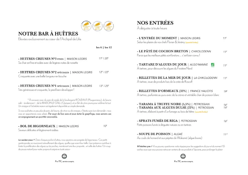 Menu_Maison LEGRIS_Plouguerneau_immagine_1