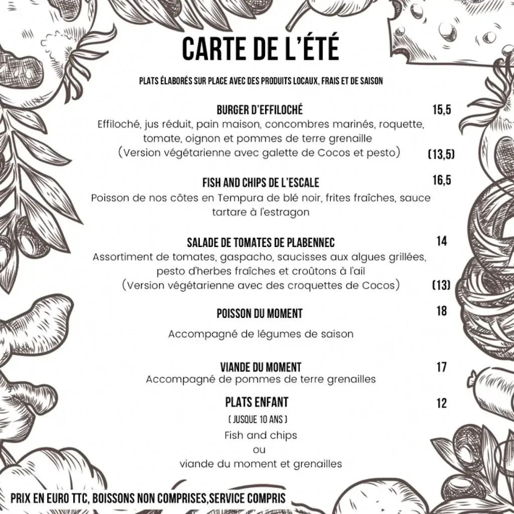 Menu_L'Escale - Café & Restaurant_Landéda_image_1
