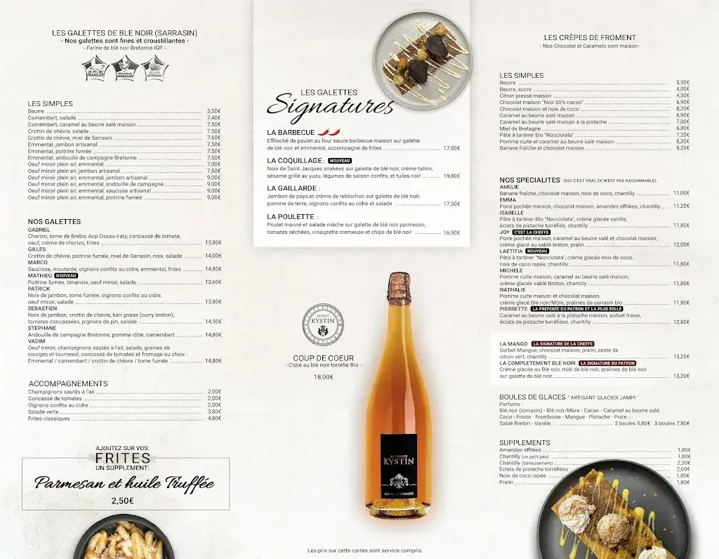 Menü_Le Clos Marine - Crêperie - Morbihan_Plouhinec_Bild_1