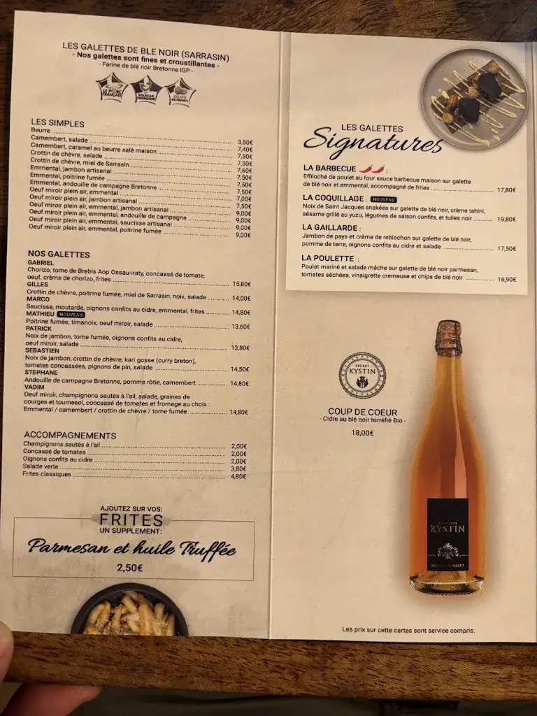 Menü_Le Clos Marine - Crêperie - Morbihan_Plouhinec_Bild_2