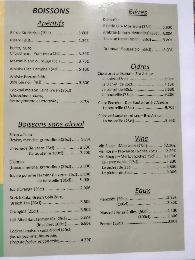 Menu_Crêperie Saint Yves_Guingamp_image_1