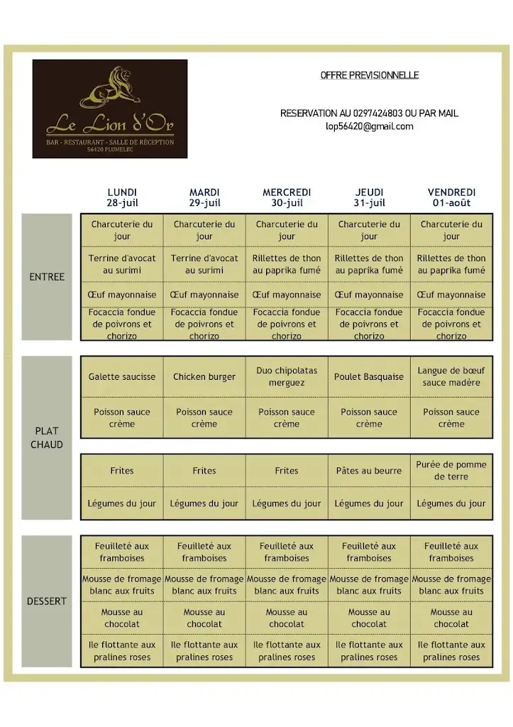 Menu_Le Lion D'or Plumelec_Plumelec_image_1