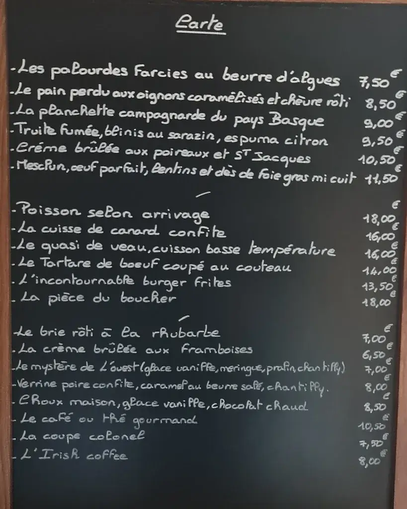 Menu_Restaurant La Cachette_Plouigneau_image_1