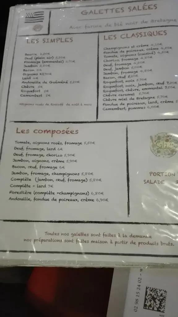Menu_Crêperie l'Océane_Morlaix_immagine_3