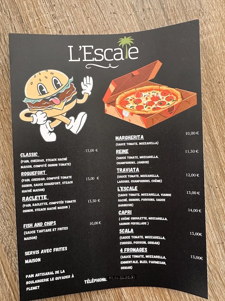 Menu_Restaurant L’escale_Plémet_image_1