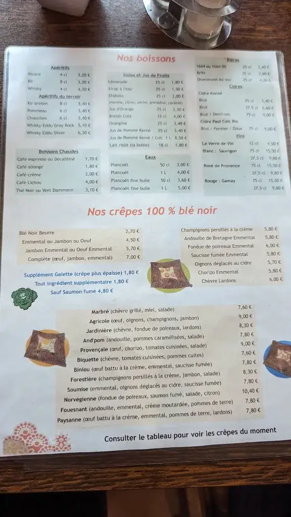 Menu_Crêperie les Sonneurs_Plozévet_immagine_4