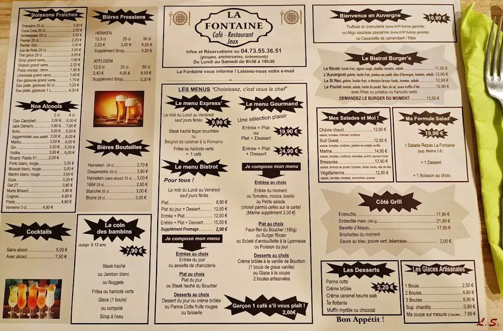 Menu_La fontaine_Brassac-les-Mines_immagine_1