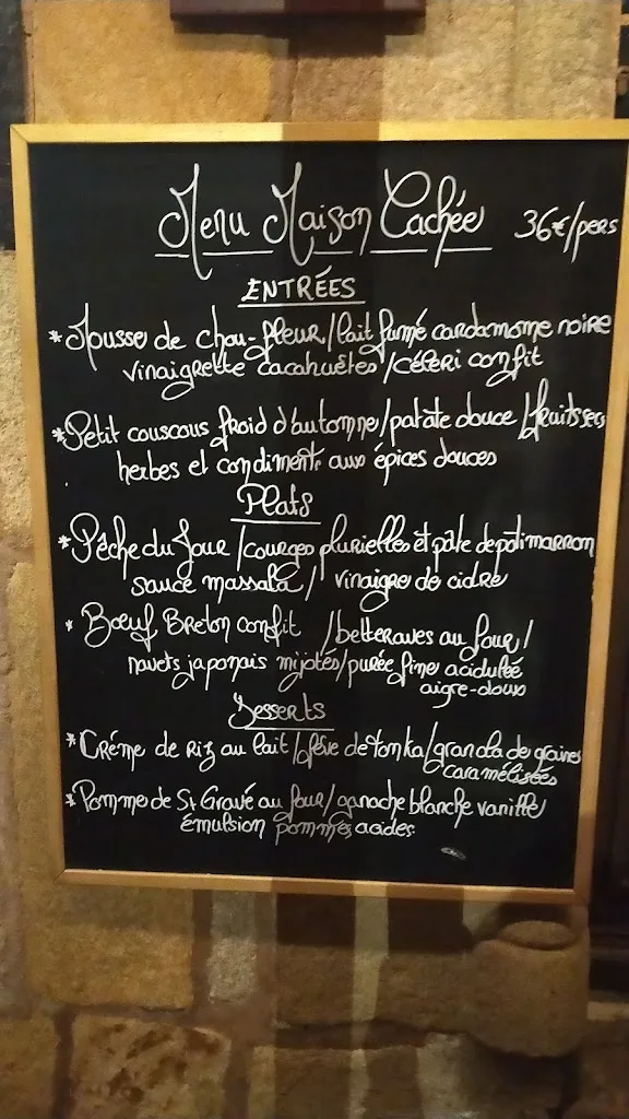 Menu_Restaurant Maison Cachée_Rochefort-en-Terre_immagine_1