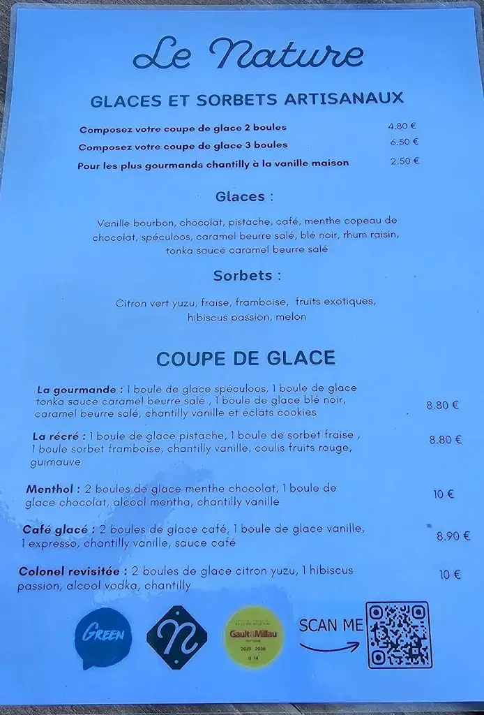 Menu_Restaurant Le Nature à Sainte Anne d'Auray_Sainte-Anne-d'Auray_immagine_1