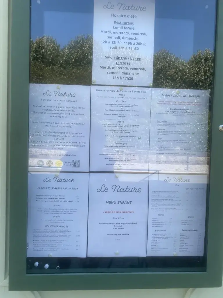 Menu_Restaurant Le Nature à Sainte Anne d'Auray_Sainte-Anne-d'Auray_immagine_3