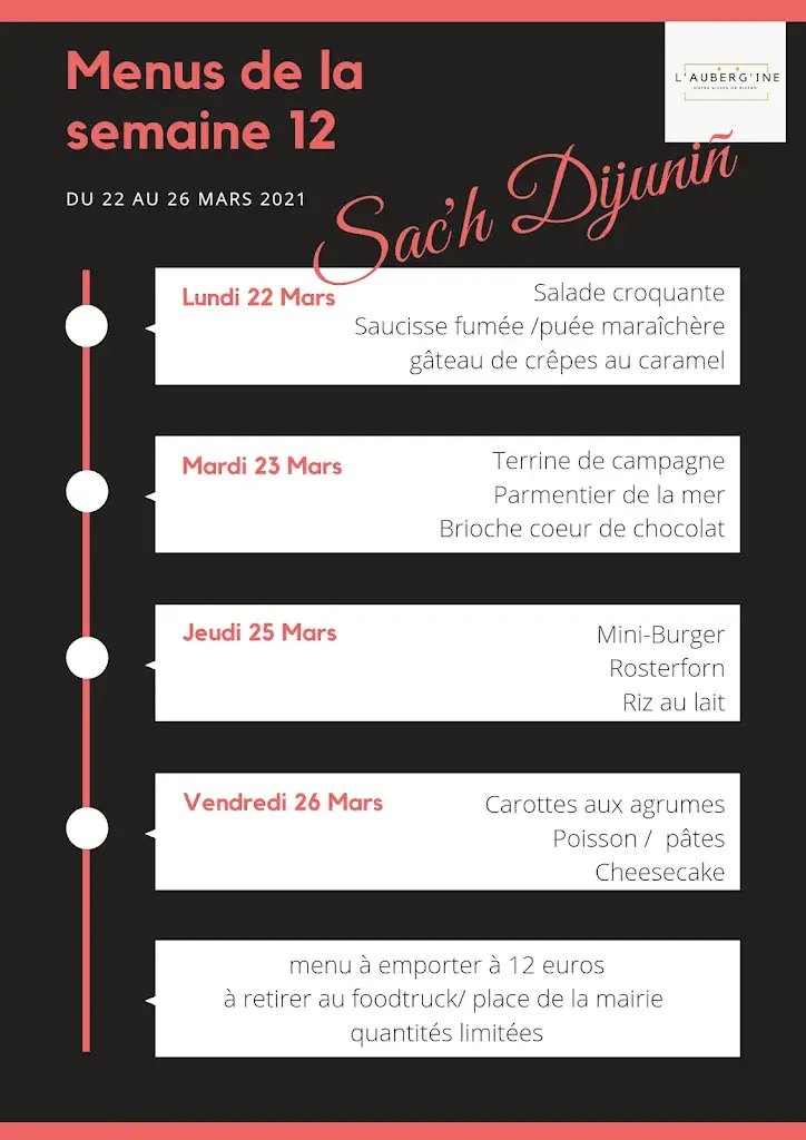 Menu_L'Auberg'ine - Maisons Glenn Anna_Sainte-Anne-d'Auray_image_3