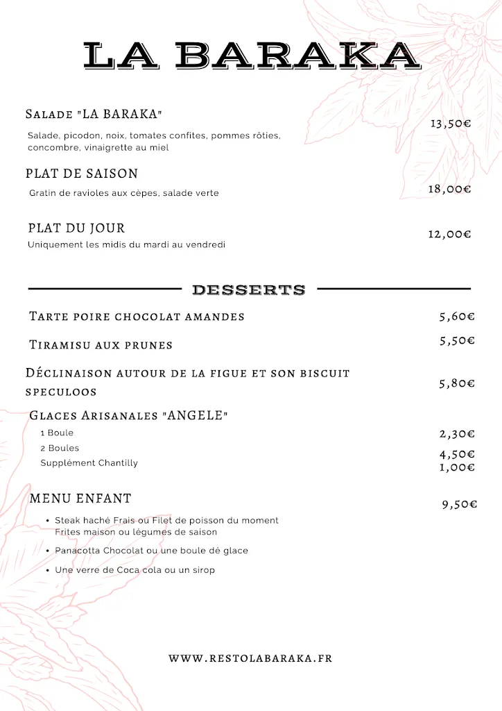 Menu_La Baraka - Restaurant de produits frais & locaux_Bourg-Saint-Andéol_image_2