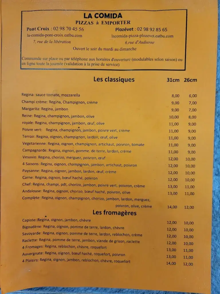 Menu_La Comida_Pont-Croix_image_1