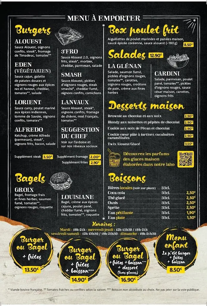 Menu_Un Burger à L'Ouest Pluvigner_Pluvigner_image_1