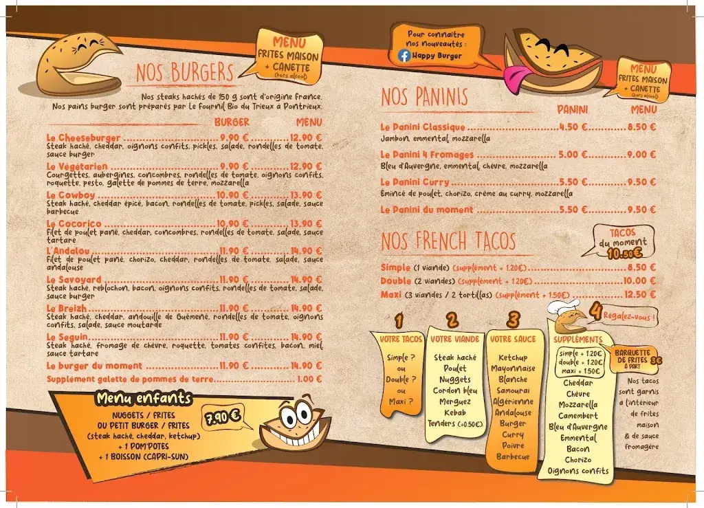Menu_Happy Burger_Pontrieux_immagine_1